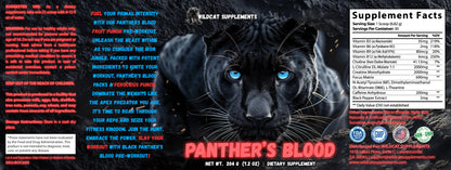 PANTHERS BLOOD PRE-WORKOUT (FRUIT PUNCH)